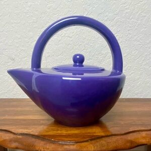 Ceramic Teapot - Nicole Miller 1998 Sakura Royal Blue